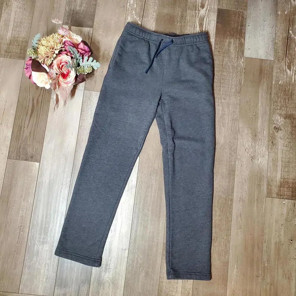 Tek Gear Kids Boys Ultra Soft Fleece Drawstring Pants Dark Gray Size Large 14-16